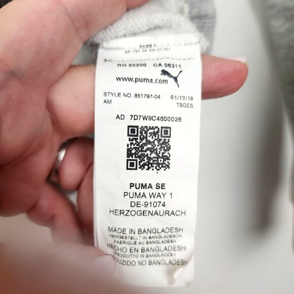 PUMA Essentials Fleece Logo Hoodie 851797-04 Gray Women's XS - Picture 7 of 9